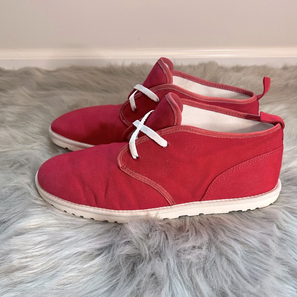 UGG Red Maksim Canvas Chukka Ankle Boots/Shoes Men’s size 10